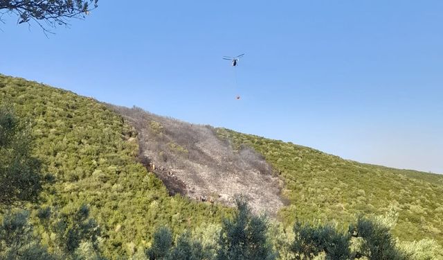 Gedelek yangınına hızlı müdahale